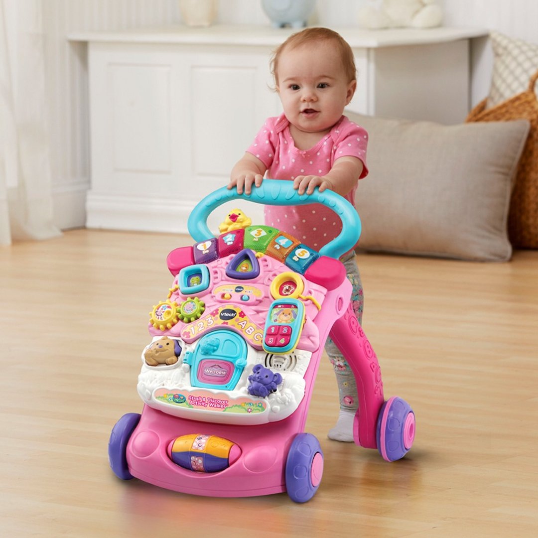 Vtech　2合1多功能宝宝学步车-粉 - 玩具/玩偶 - 塑料 
