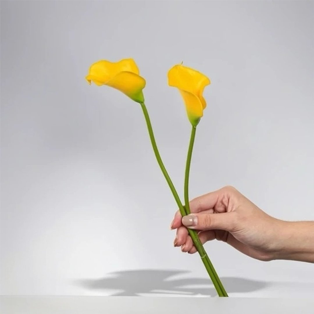 气质仙女黄色海芋仿真花花材(5入组) - 摆饰 - 塑料 黄色