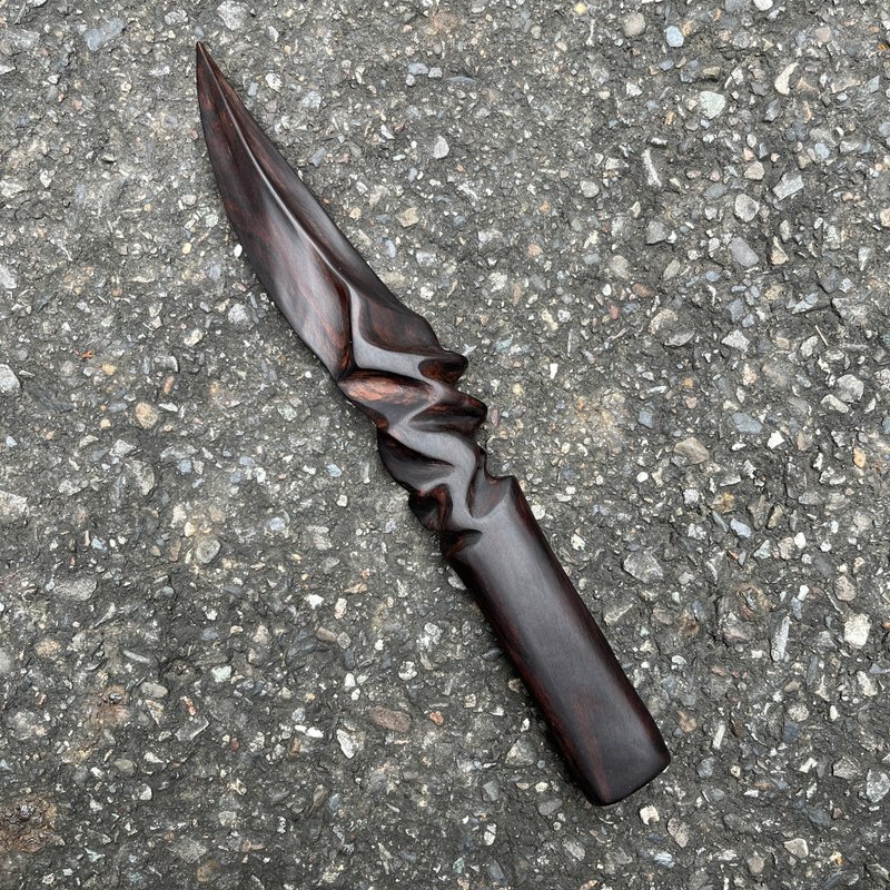 我贩剑　妖刀　赅鱼　艺术木刀　手工木剑　匕首　魔剑纸镇 - 摆饰 - 木头 黑色