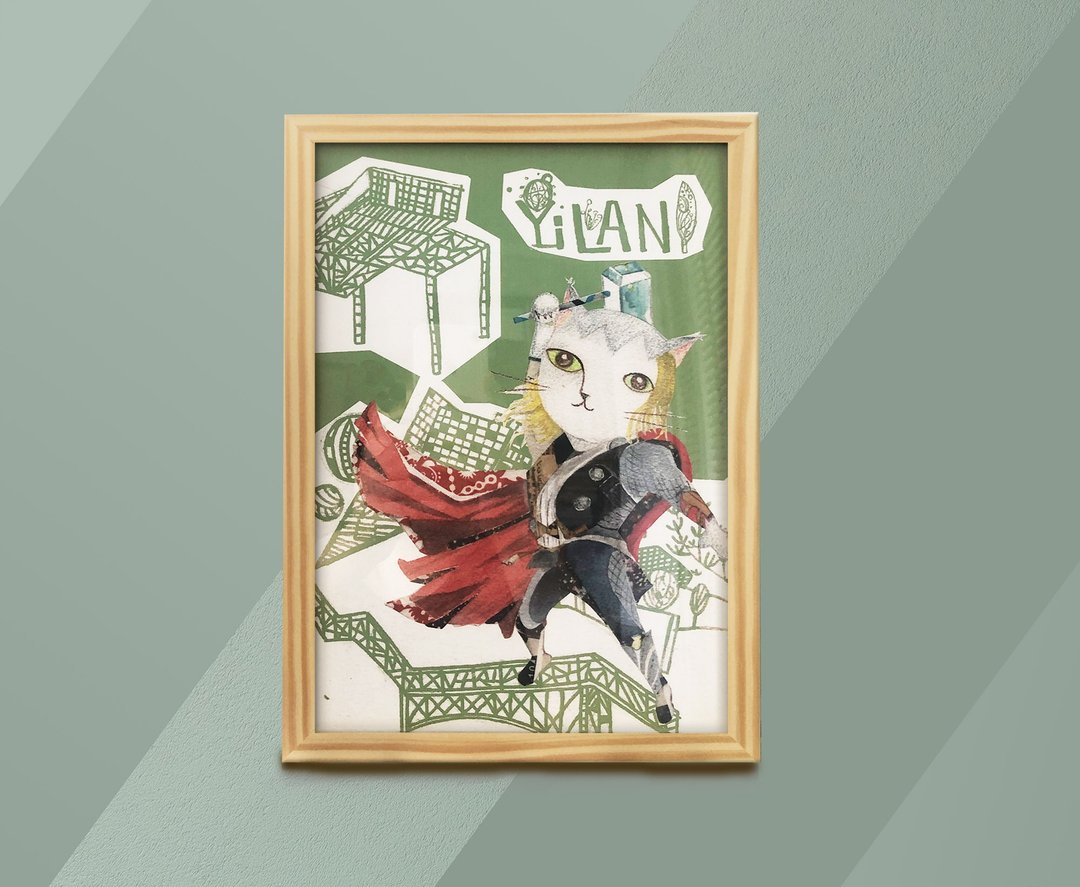 宜兰Thor猫-艺术创作/猫咪/插画/民宿/复制画/无框画/礼物/布置 - 海报/装饰画/版画 - 环保材料 