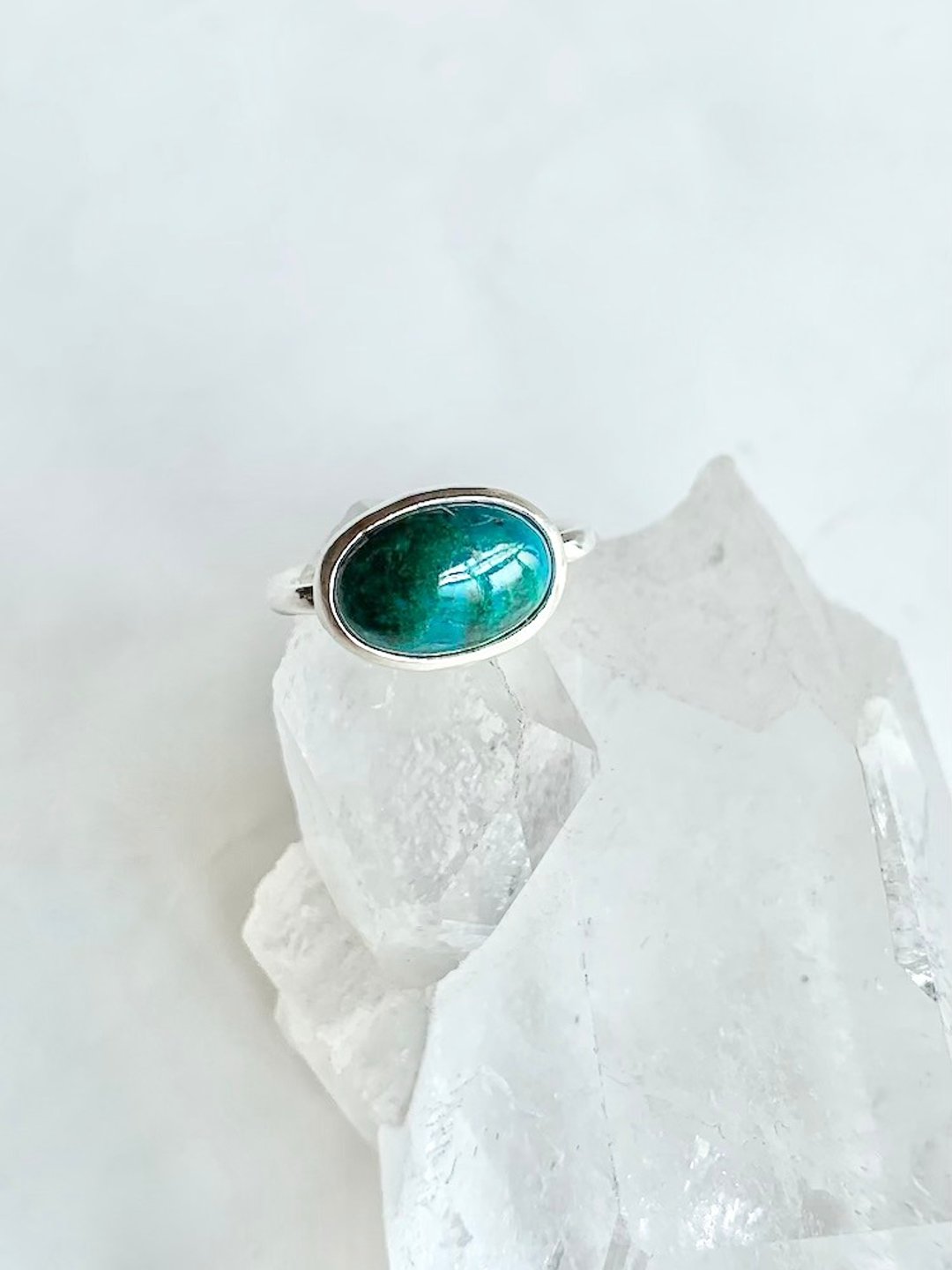 Chrysocolla Ring No. 13 - 戒指 - 宝石 绿色