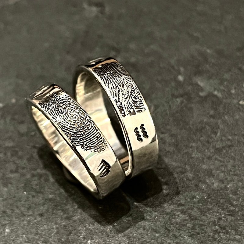 文化币【台中金工】手作指纹戒 /一件 - 金工/饰品 - 纯银 
