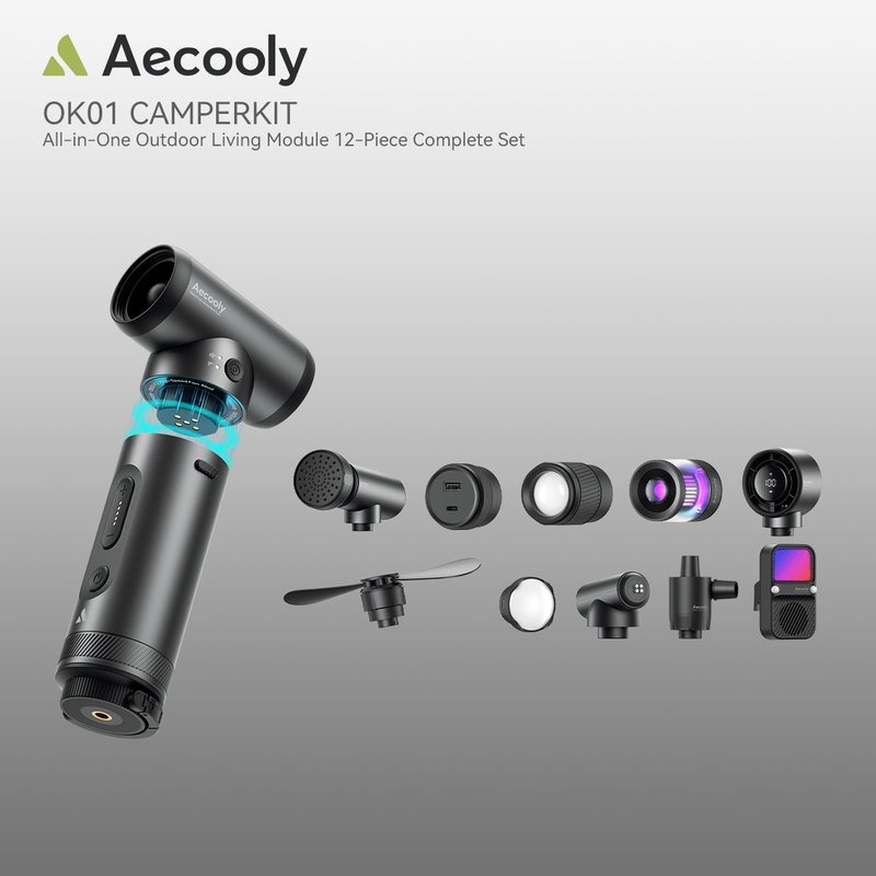 Aecooly OK01 CAMPERKIT 户外生活全能模块 12件完整套装 - 数码小物 - 其他金属 银色