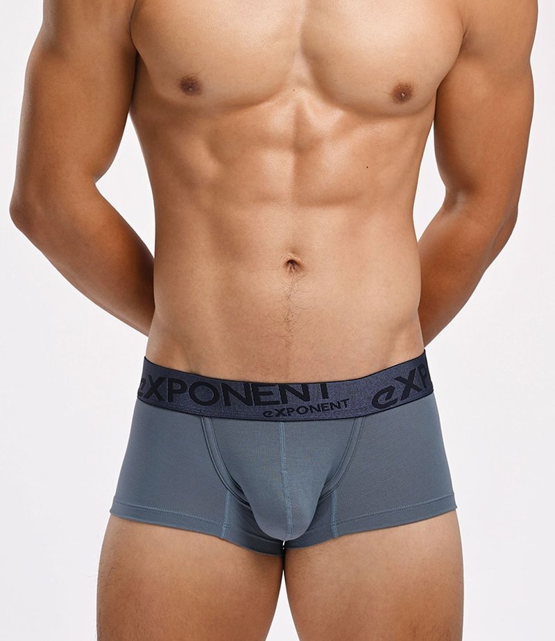 (6色)eMBRACE 2.0-Extreme Comfort 50支兰精莫代尔四角内裤-灰蓝 - 男士内衣裤 - 尼龙 蓝色