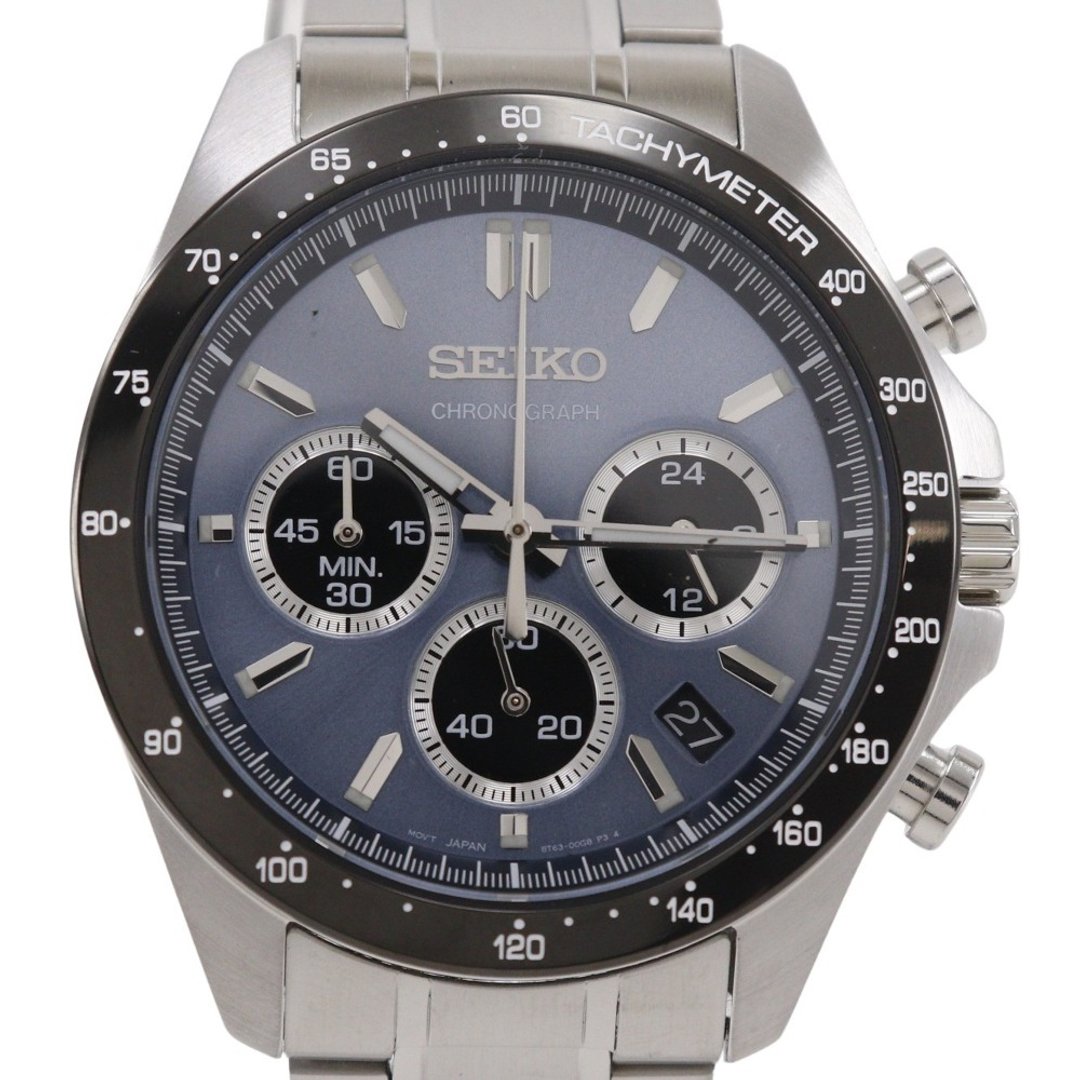 【日本直送】精工 SEIKO Spirit 手表 8T63-00D0 不锈钢 银色 石英 计时码表 灰色表盘 男款【二手】 - 女表 - 不锈钢 银色