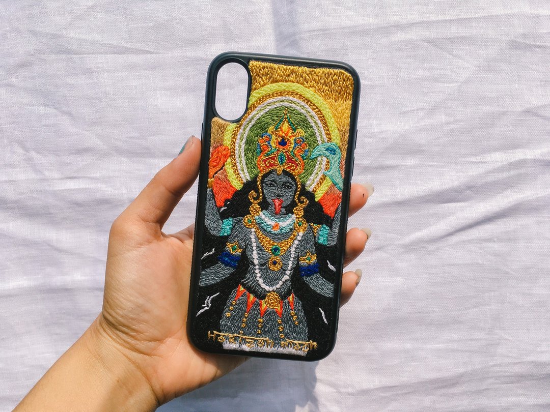 Kali God of India II  **Customize Embroidery** - 手机壳/手机套 - 绣线 多色
