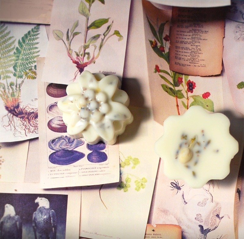 忘忧森林 小花扩香蜡 香砖- 随身芳香小物,含纱袋,特级薰衣草香砖 - 香薰/精油/线香 - 植物．花 