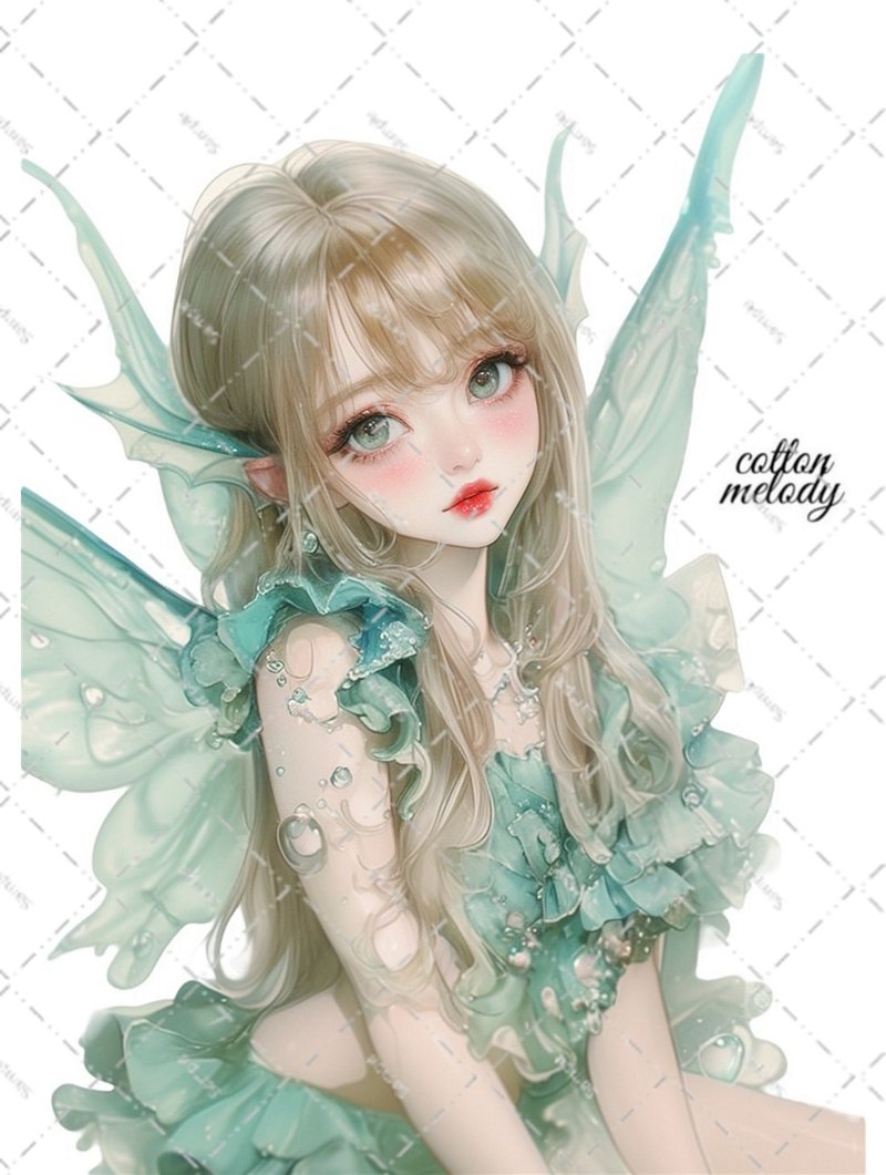 original sticker no.5527 人物贴纸 原创贴纸 人物插画贴纸 女孩贴纸 原创人物贴纸 - 贴纸 - 纸 