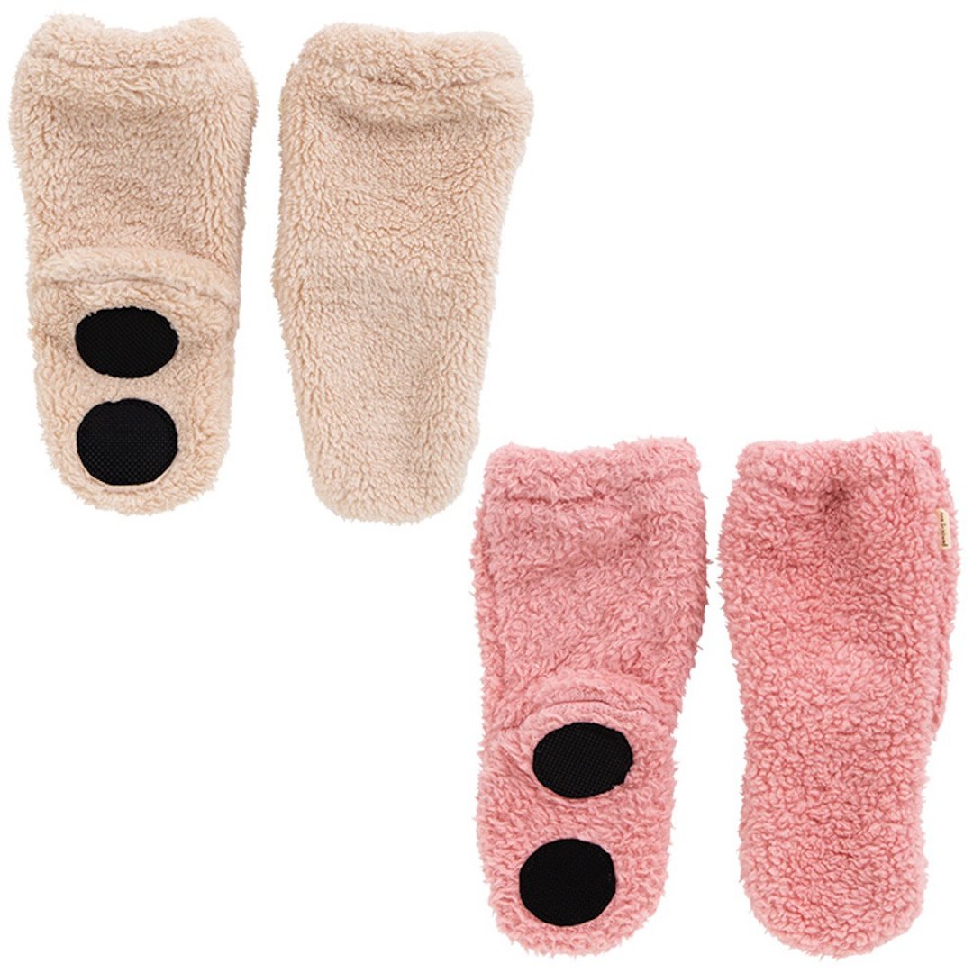 Y-9201 Mokomoko Bore Leg + Foot Warmer Made in Japan - 婴儿袜子 - 其他人造纤维 粉红色