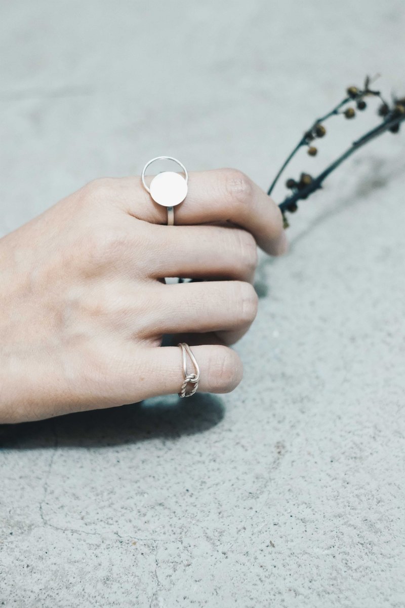 Geometry 一圈圈 925纯银戒指 定制礼物 - 戒指 - 其他金属 银色