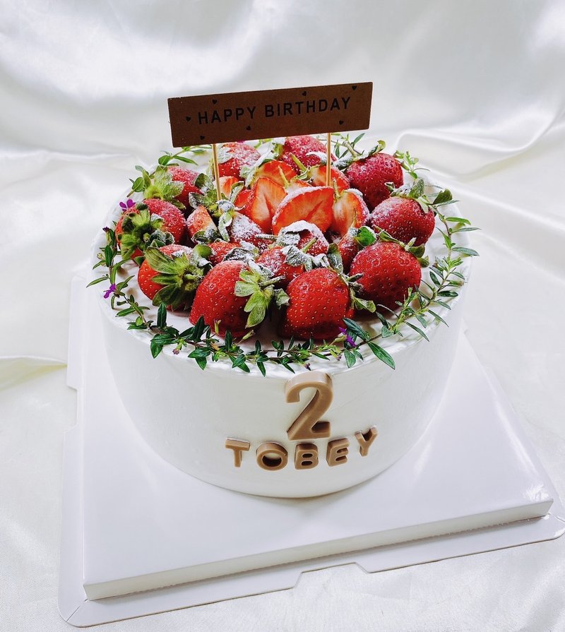 草莓森林 草莓 定制 生日蛋糕 造型 母亲节 季节限定4 6 8寸 面交 - 蛋糕/甜点 - 新鲜食材 红色