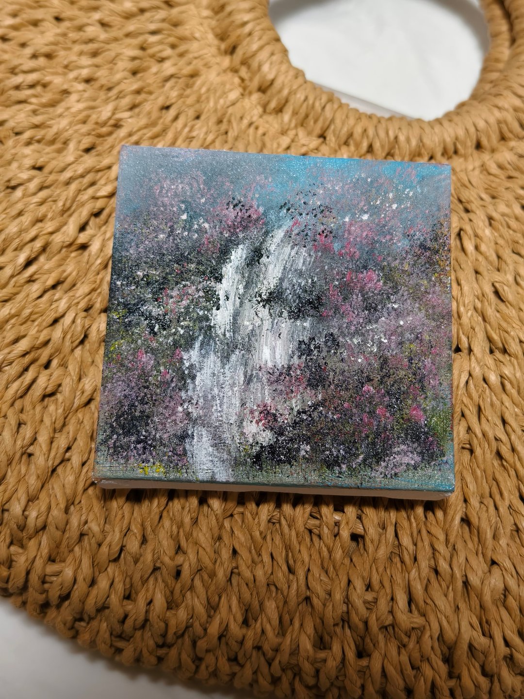 樱花瀑布/无框画/风景画/远观画/小尺寸挂画/自然风物画/原创画 - 海报/装饰画/版画 - 棉 