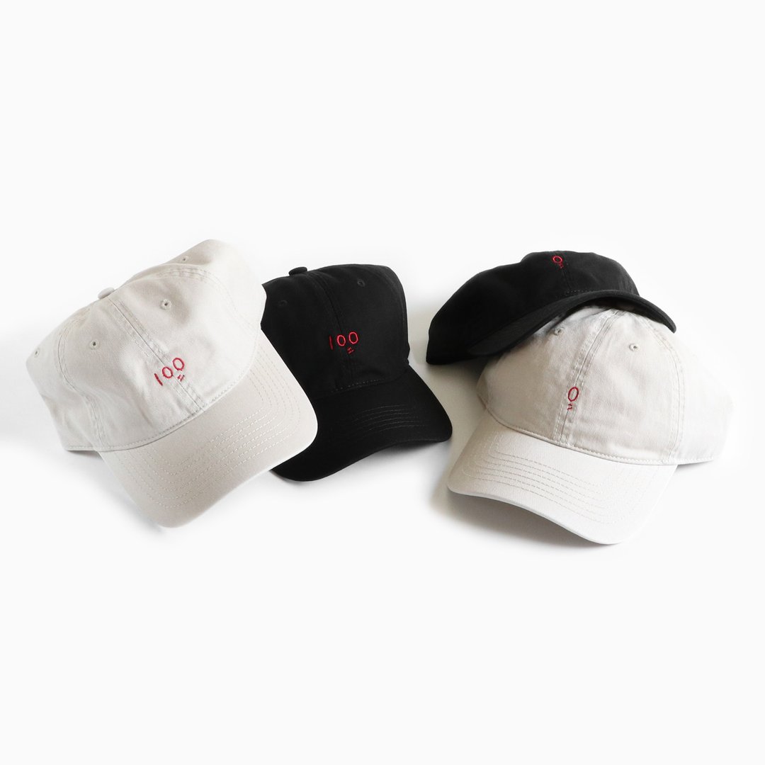 100分和0分棒球帽 - 帽子 - 棉 多色