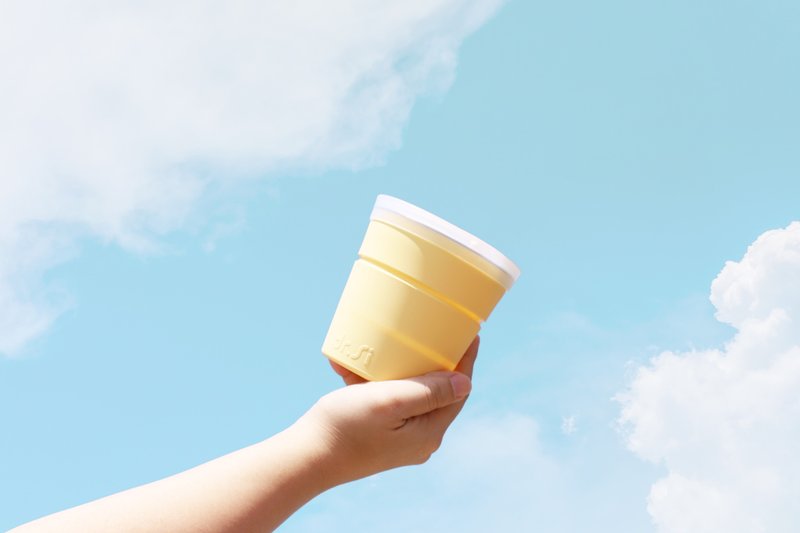 【dr.Si 硅宝巧】450ml巧力杯 硅胶杯 折叠杯 环保杯 - 其他杯子 - 硅胶 黄色