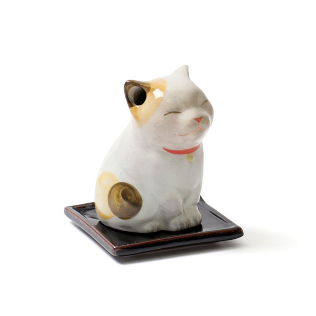 日本【松荣堂】香炉【小猫】 - 香薰/精油/线香 - 瓷 