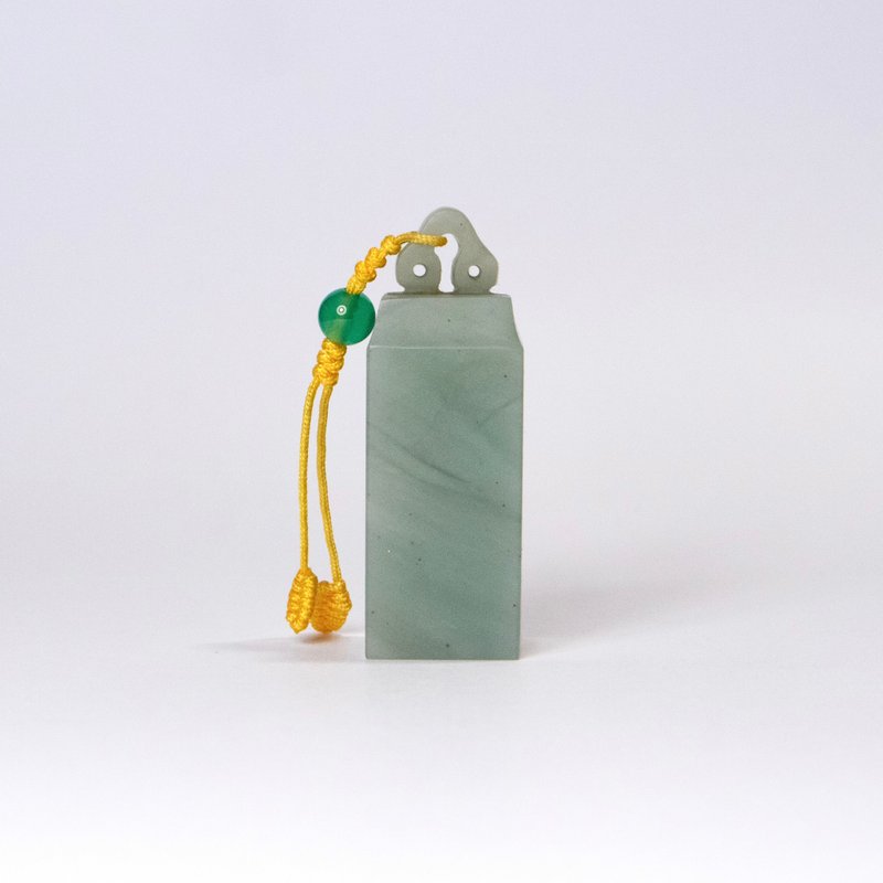 刻在你心底的名字/ 宝泥斋纯手作印鉴章- 如意钮章 - 印章/印台 - 石头 蓝色