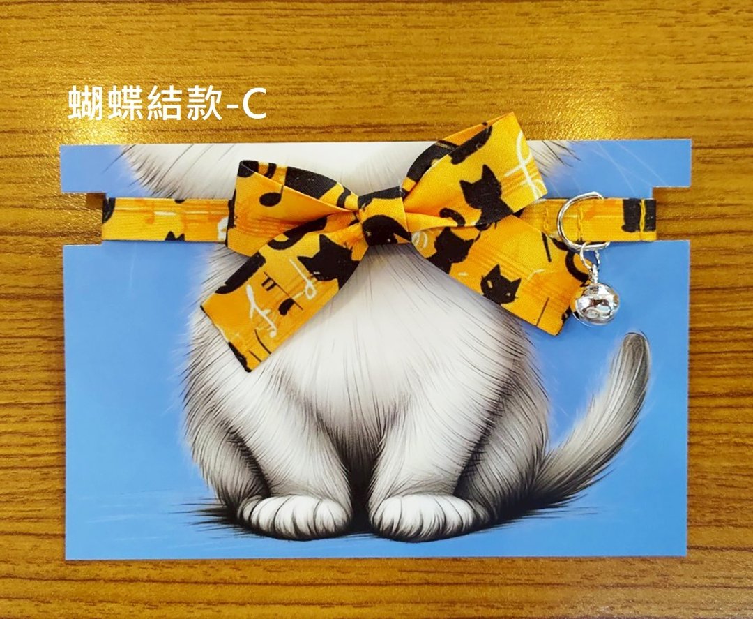 3猫小铺独家设计猫咪图案项圈-蝴蝶结C - 项圈/牵绳 - 聚酯纤维 