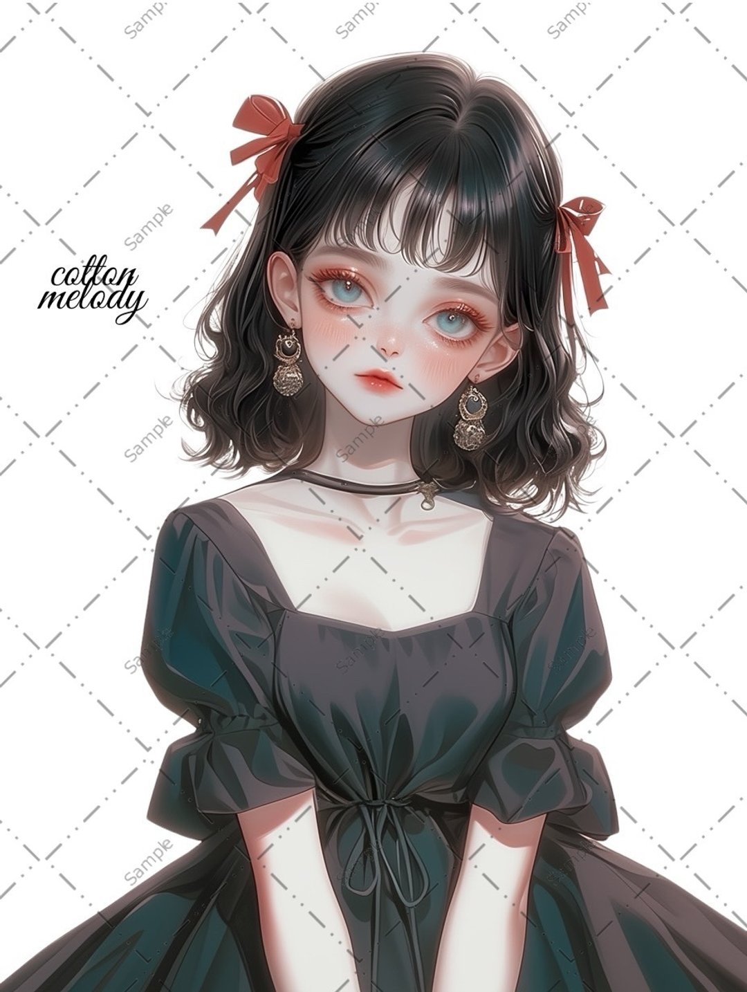 original sticker no.1431 人物贴纸 原创贴纸 人物贴纸 女孩贴纸 原创人物贴纸 - 贴纸 - 纸 