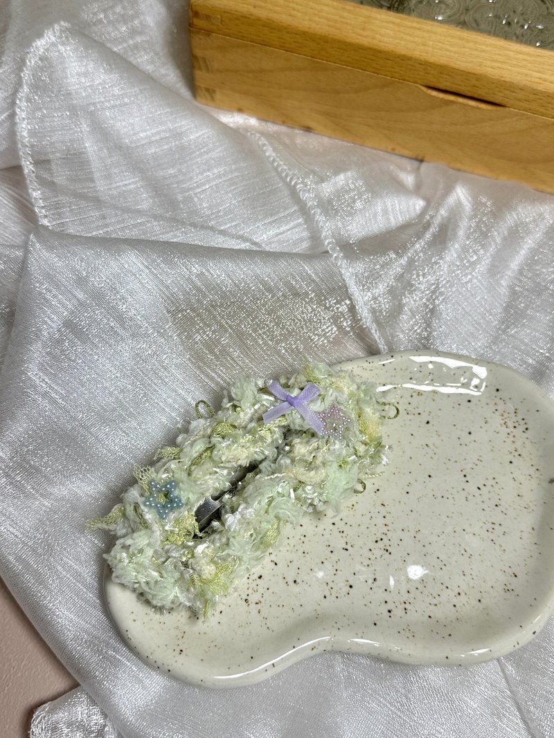 MUMU 酸酸青柠手混线发夹 BB夹 水滴夹 - 发饰 - 棉．麻 