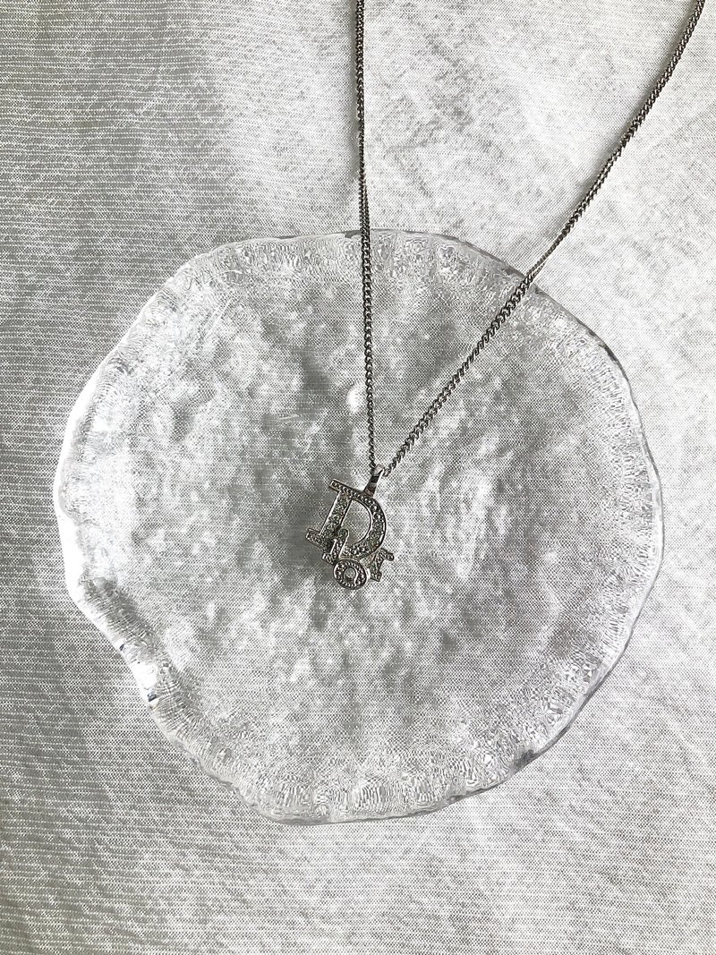 [日本直邮，品牌二手包装] Christian Dior 项链，银标志，串珠，复古，旧款 m2w873 - 项链 - 其他材质 银色