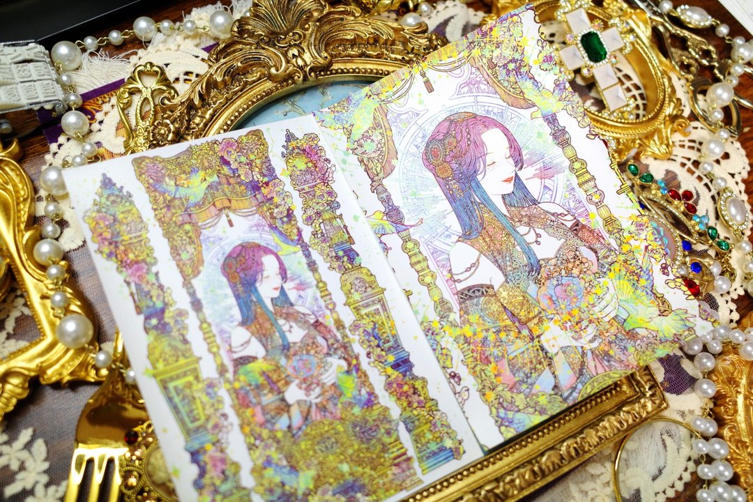 森林系插画贴纸 (libet) 人物角色日记贴纸 - 贴纸 - 纸 多色