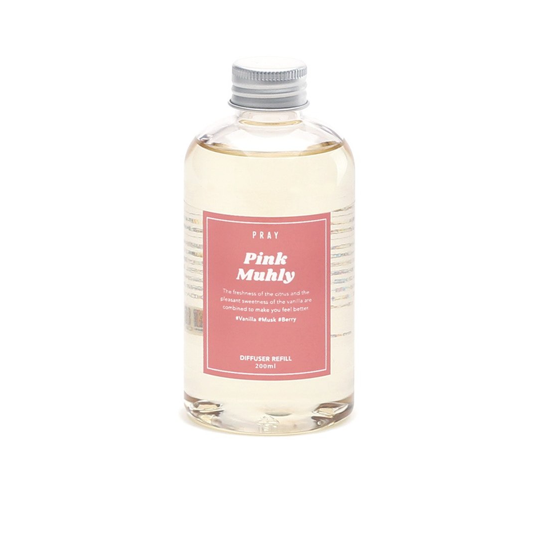 【韩国 PRAY】芦苇扩香液补充瓶- 粉黛乱子草 /200ml - 香薰/精油/线香 - 塑料 粉红色