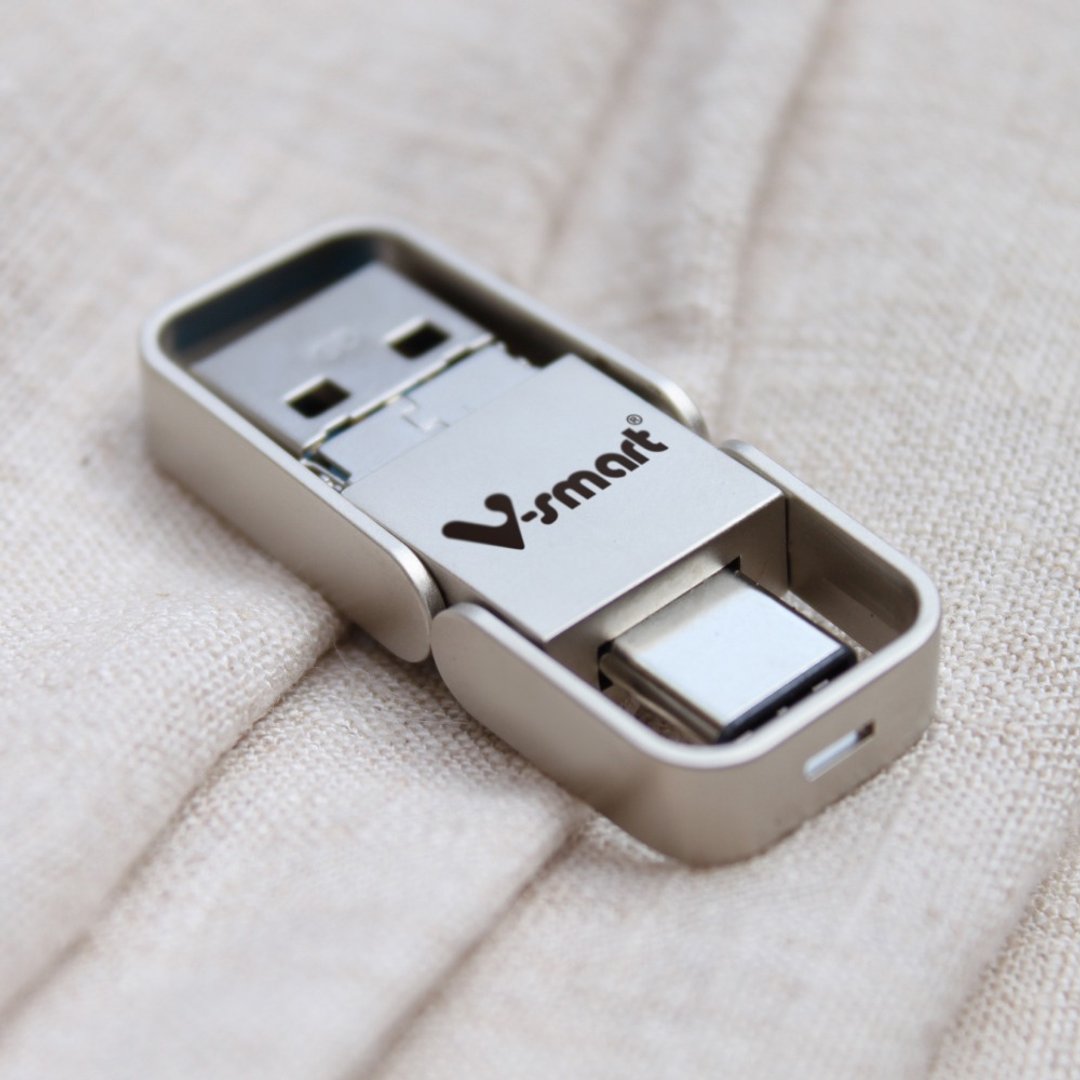 金属框OTG随身碟 浓雾银128GB - U盘 - 其他材质 银色