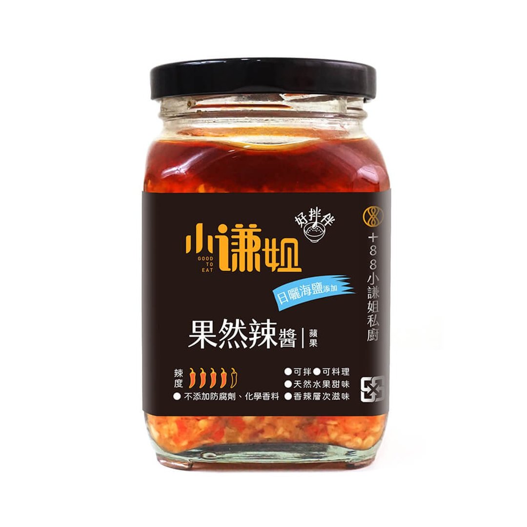 果然辣酱-辣椒酱-日晒海盐添加 - 酱料/调味料 - 玻璃 红色