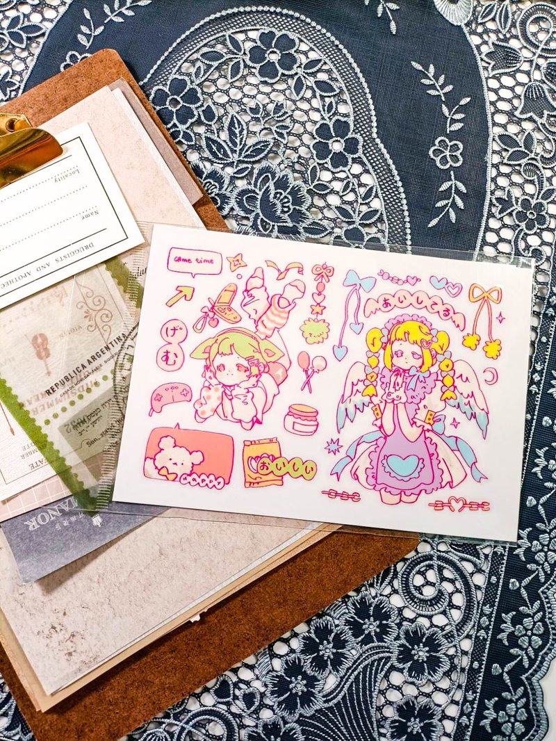 BT062祈禱寶寶_Pray baby_62/轉印貼紙 - 贴纸 - 塑料 多色