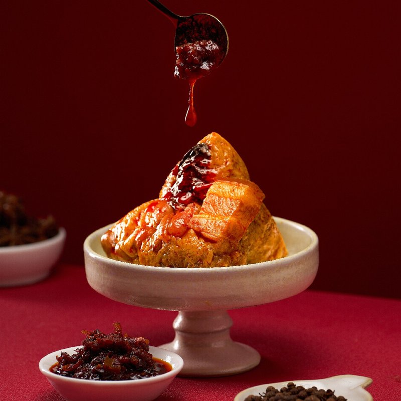 【初粽明星商品】麻辣鲜肉6入礼盒 - 熟食小吃 - 新鲜食材 红色