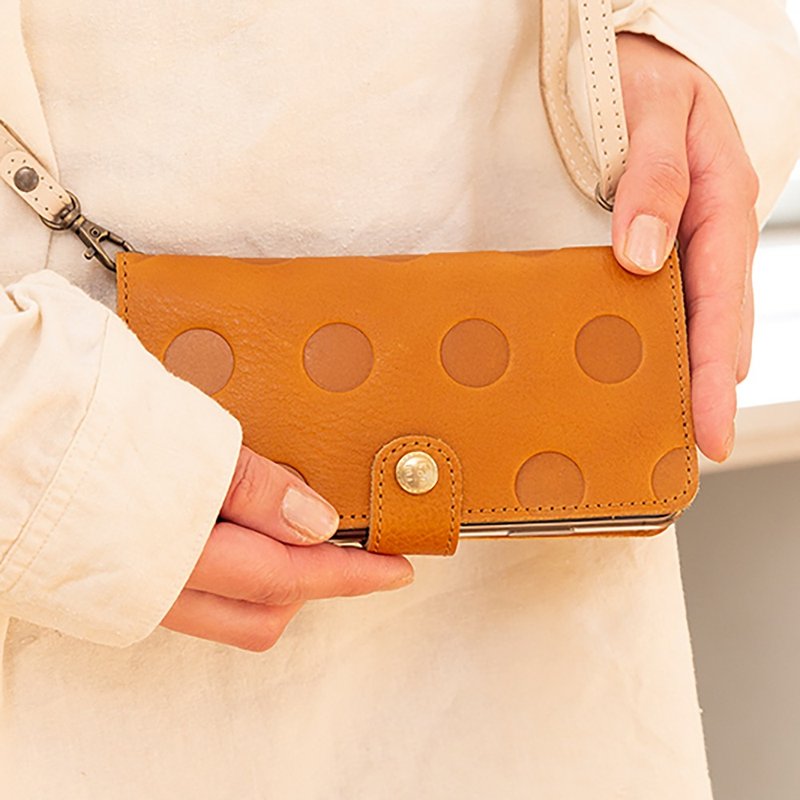 日本Kanmi. - Candy系列 智能电话皮套 (中号) + 可调节肩带 - 手机壳/手机套 - 真皮 