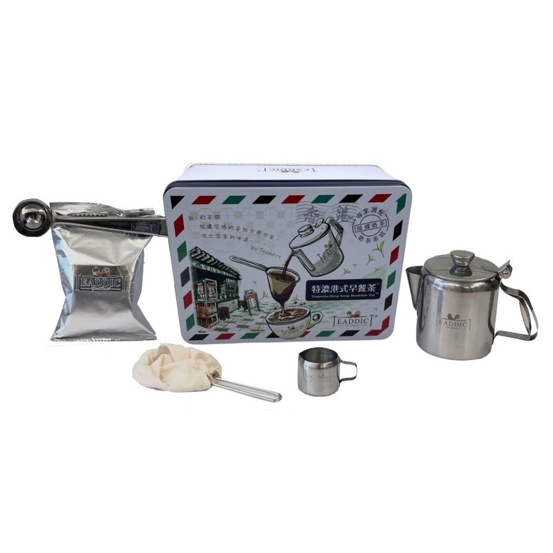 TEADDICT特浓港式早餐茶 (奶茶茶胆)| 小邮包DIY 100克茶叶连茶具 - 茶 - 新鲜食材 蓝色
