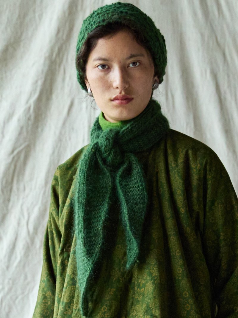 日系复古 / 针织小围巾 / 羊毛混纺 - 围巾/披肩 - 其他材质 多色