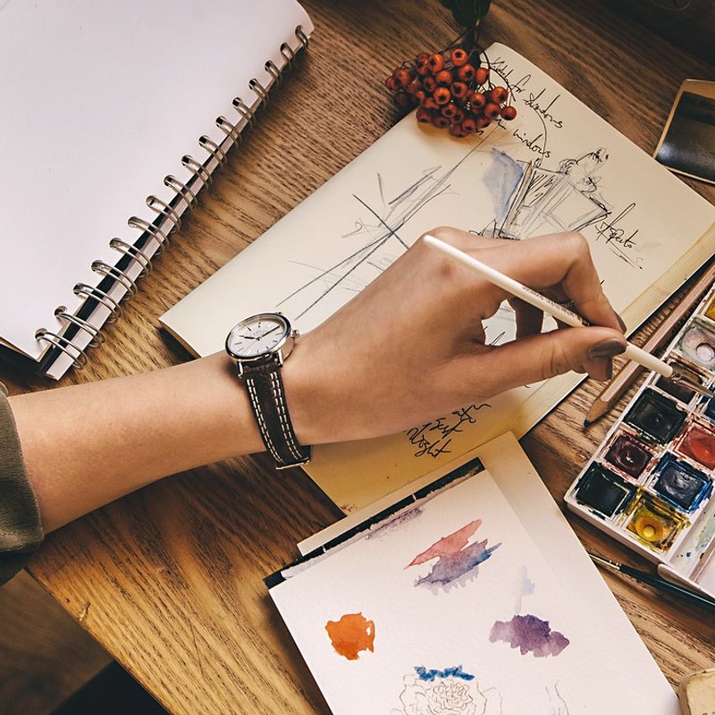 Camden Watch NO24系列 接单订购 纯英国血统 气质典雅真皮腕表 - 女表 - 真皮 