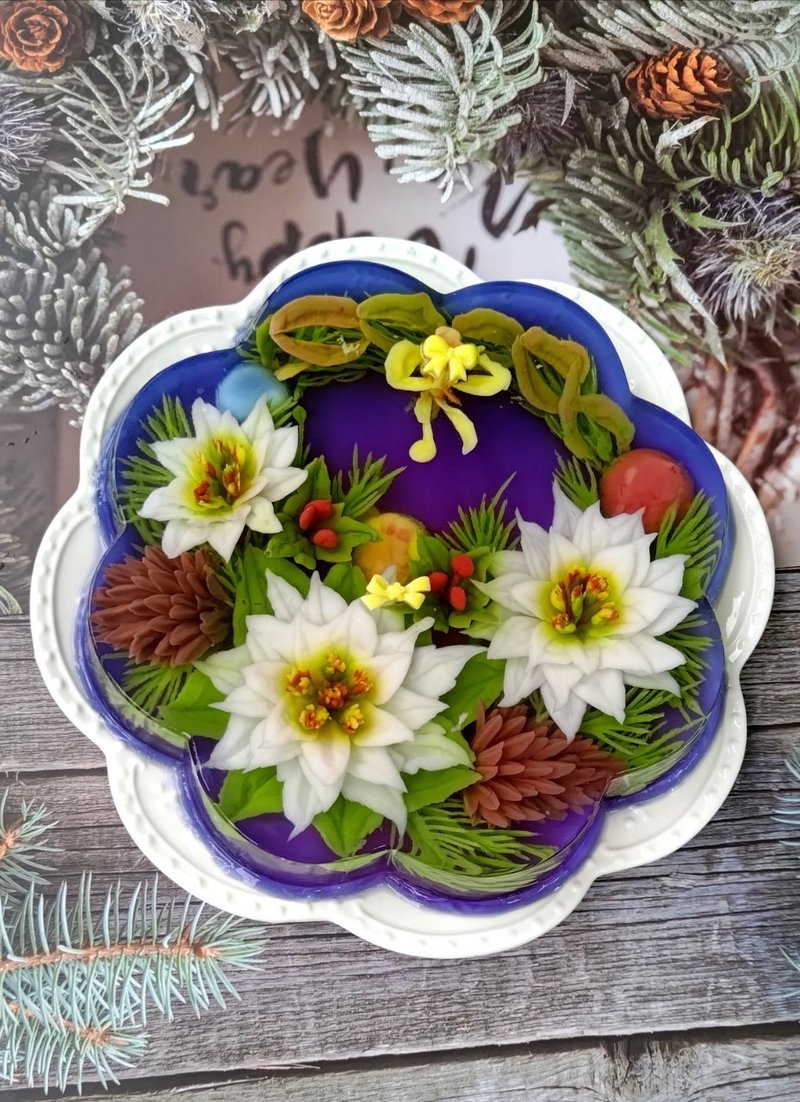 8寸圣诞节首选礼物,圣诞红果冻蛋糕 - 蛋糕/甜点 - 其他材质 红色