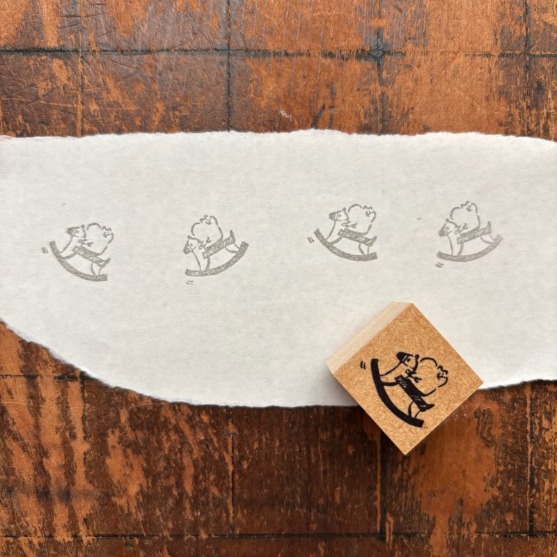 Spica 小庭手作・muu 酱印章 / 木马 - 印章/印台 - 橡胶 卡其色