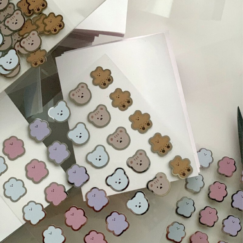 韩国文创 Chanibear 金属贴纸 (6款) 防辐射 - 贴纸 - 其他金属 