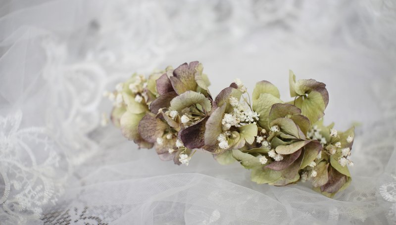 【浪漫款干燥花排/花发饰】-永生花/干燥花/珠宝捧花/婚礼捧花/花束/花礼 - 其他 - 纸 紫色