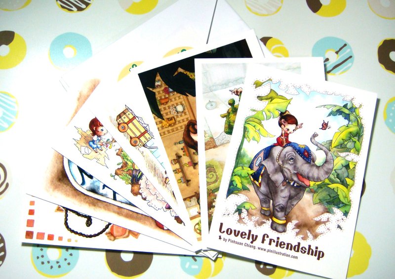【Pin】NG特价│印刷│向量插画│明信片 - 卡片/明信片 - 纸 多色