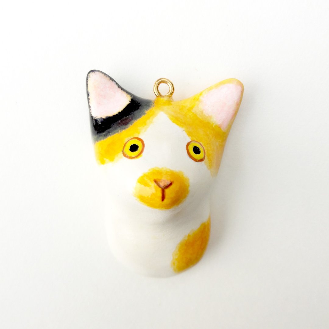 动物项链 / 三花猫猫 - 项链 - 粘土 多色