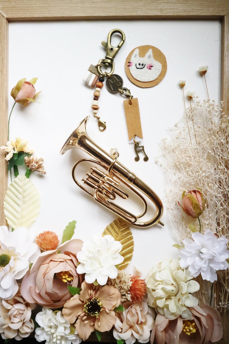 【巴里东/上/低音号】mini Tuba质感迷你模型吊饰 包装配件定制 - 吊饰 - 其他金属 金色