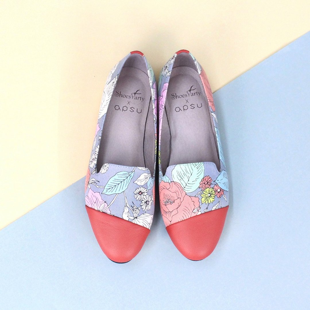 -----------Shoes Party-----------茱丽叶的后花园 斜拼接欧贝拉 /手工订制/日本布料 - 女款休闲鞋 - 其他材质 