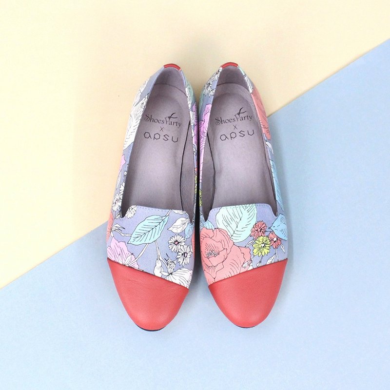 -----------Shoes Party-----------茱丽叶的后花园 斜拼接欧贝拉 /手工订制/日本布料 - 女款休闲鞋 - 其他材质 