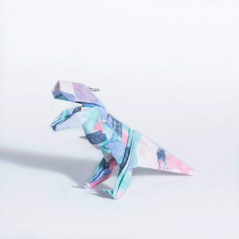 \花花暴龙/ 折纸吊饰组_水彩粉 - 项链 - 其他材质 粉红色