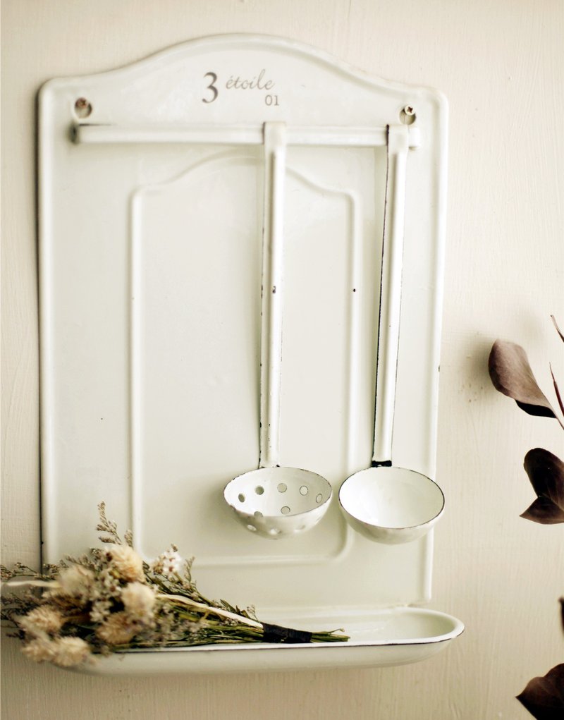 【好日恋物】日杂珐琅厨具挂件 - 厨房用具 - 珐琅 白色