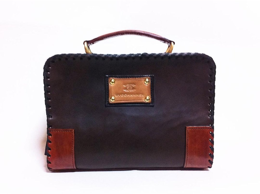 Bridle & Lamb Race Handbag - 手提包/手提袋 - 真皮 咖啡色