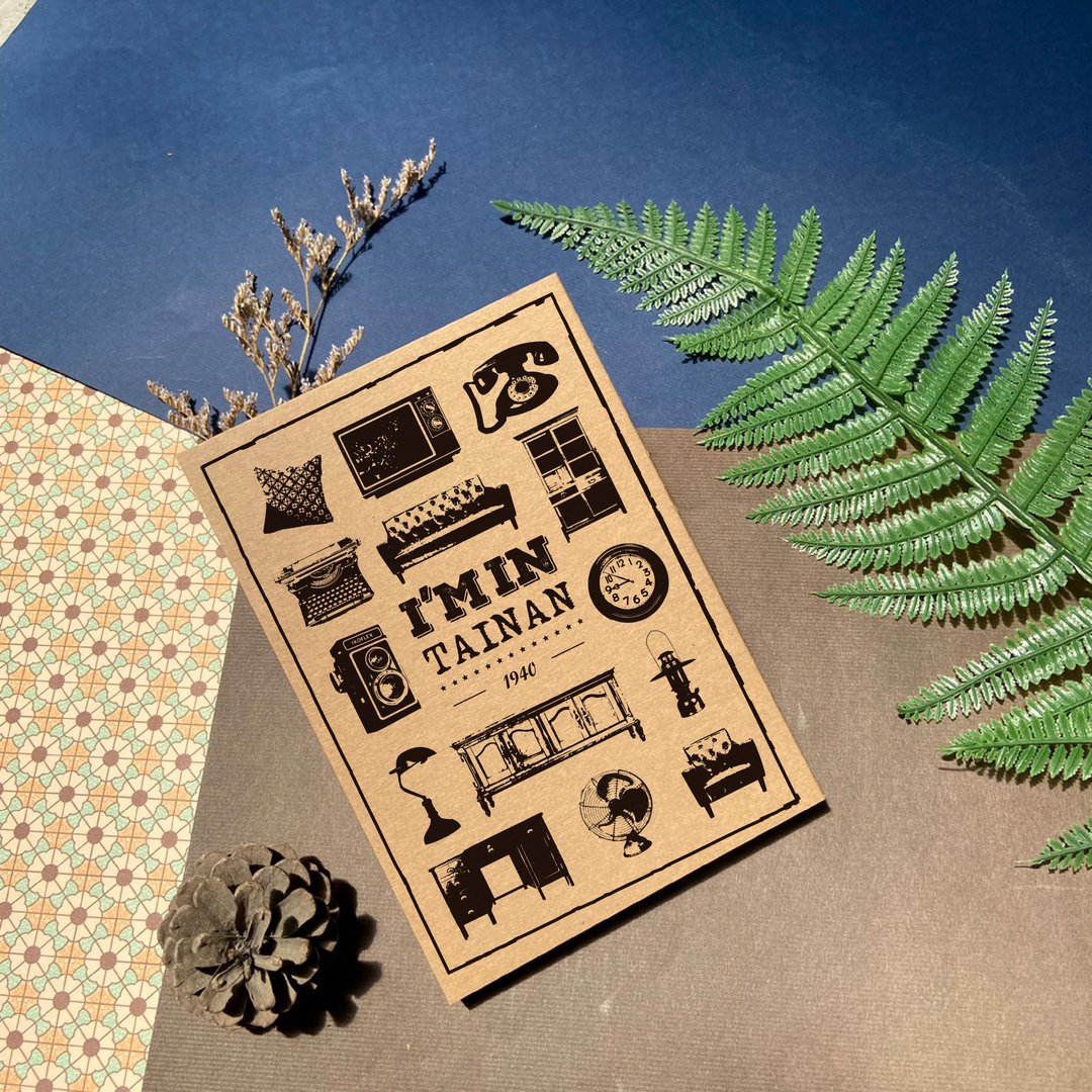 | 复古家具 | 手工穿线胶装笔记本 格纹内页 - 笔记本/手帐 - 纸 多色