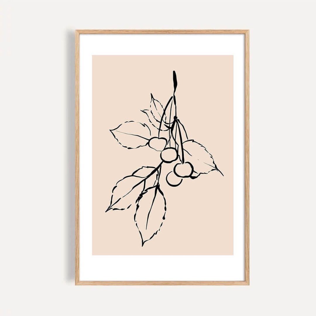 柔果时光 / 植物线条现代抽象艺术挂画 - 海报/装饰画/版画 - 纸 