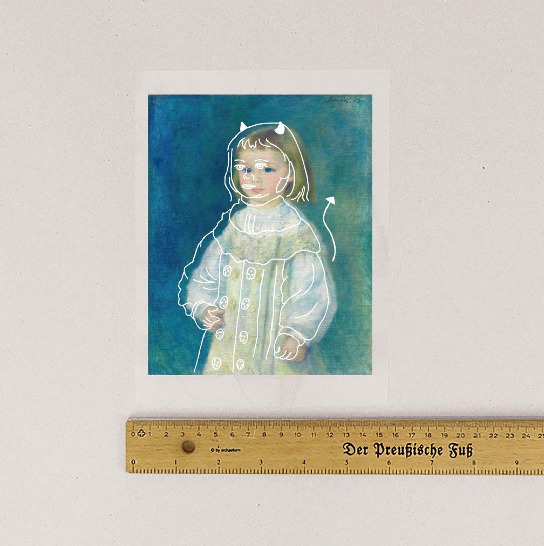 布用印花 Child in White 全彩烫画贴 | 热转印花贴纸 - 贴纸 - 防水材质 多色