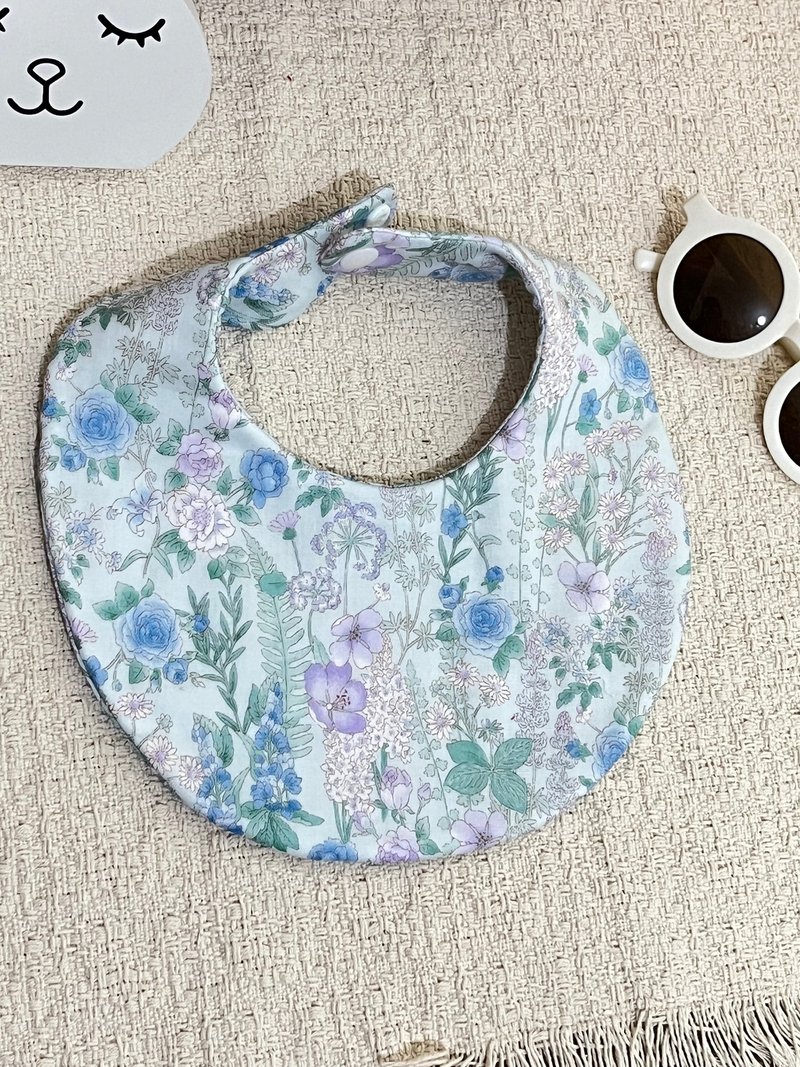 【Big Smile 幸福手作】大面包围兜兜 -漫步小花园 - 围嘴/口水巾 - 棉．麻 多色